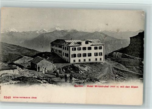 Gemmipass Wallis - Hotel Wildstrubel mit den Alpen
