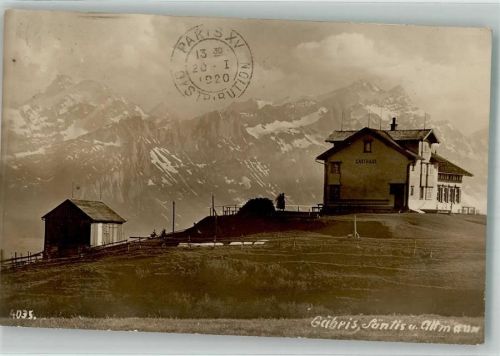 Gäbris 1920 Foto AK Gasthaus Hüttenstempel