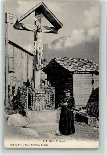 1925 Finhaut - Kreuz mit Jesus Priester