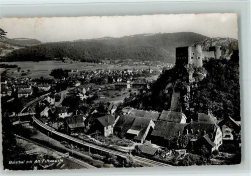4710 Balsthal 1955 Foto AK Bahnlinie, Alt Falkenstein
