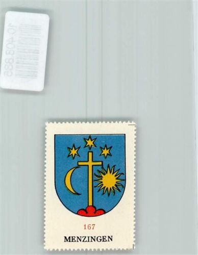 6313 Menzingen - Vignette Wappen Kaffee Hag ca 1920-1940 Kreuz Mond Sonne Sterne
