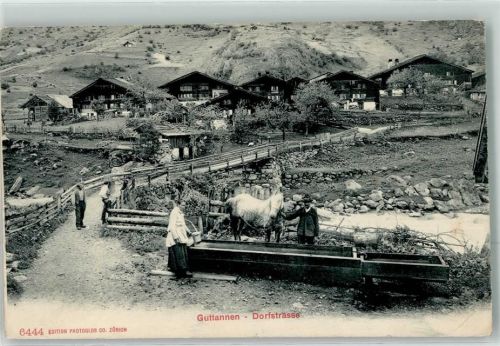 3864 Guttannen 1907 Gebrauchsspuren Dorfstraße