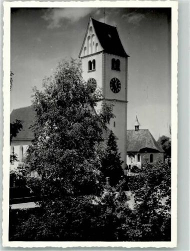 9545 Wängi Foto AK Kirche Ort handschriftlich