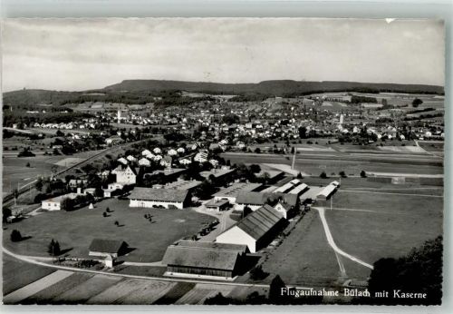 8180 Bülach Foto AK Fliegeraufnahme Kaserne Feldpost
