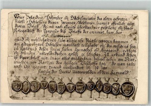 6441 Rütli 1919 Foto AK Schützenfest Rütlischießen