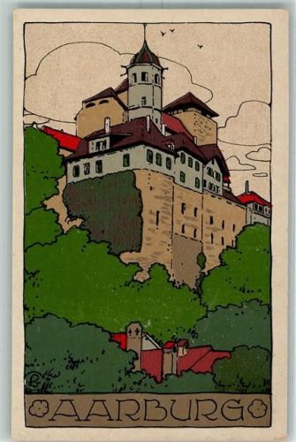 4663 Aarburg Künstlersteindruck Festung sign