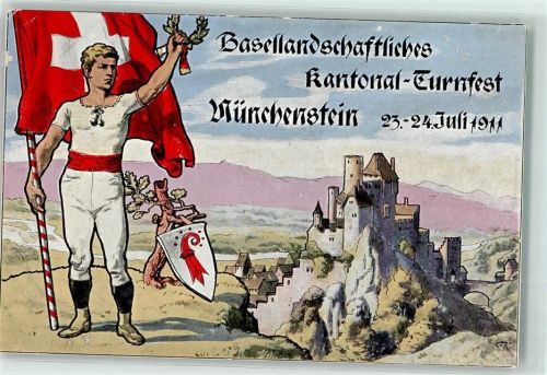 4142 Münchenstein 1011 - BL Kantonal Turnfest Fahnenträger