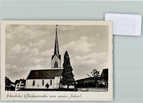 8932 Mettmenstetten FOTO KEINE AK Foto 10cm x 7cm Kirche Neujahrswunsch