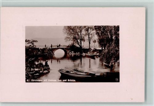 8000 Zürich 1909 Prägedruck Verlag NPG Nr. 2 Zürichhorn mit kleinem See und Brücke