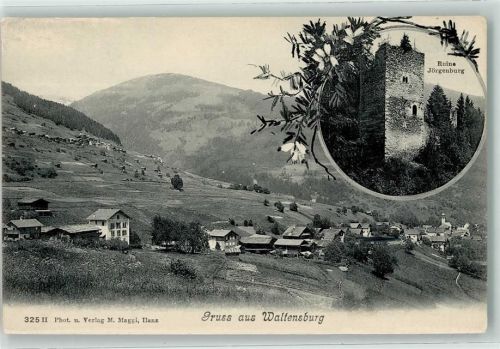7158 Waltensburg Vuorz Staziun 1909 - Ruine Jörgenburg