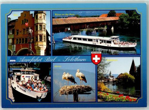 3989 Biel VS - Schleus Port Salondampfer Solothurn