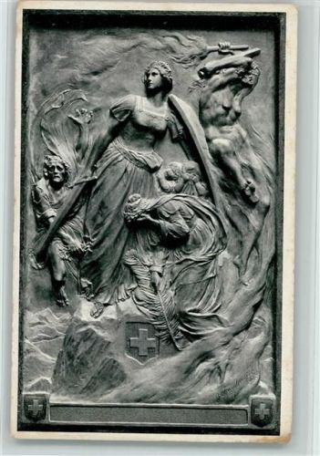 vom Weltkrieg umtobt. Plakette AK Helvetia