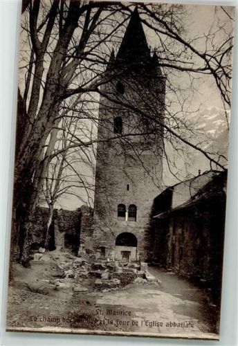1890 St-Maurice - Kirche Turm Abtei