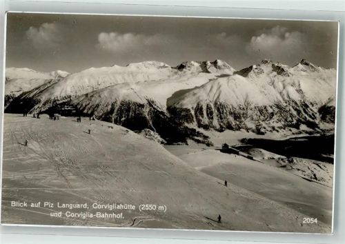 Corviglia - Piz Languard Hütte Bahnhof Winter