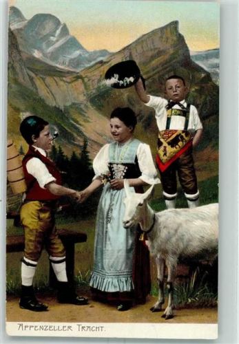 Senner mit einer Ziege - Künzli 4099 AK