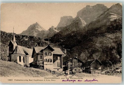 6387 Oberrickenbach Gebrauchsspuren Wallenstöcke Kirche Chalets