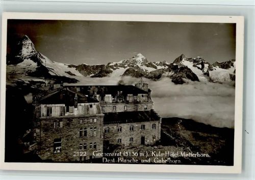 Gornergrat - Kulm Hôtel Matterhorn Dent Blanche und Gabelhorn