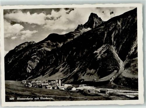 7438 Hinterrhein Foto AK Einshorn