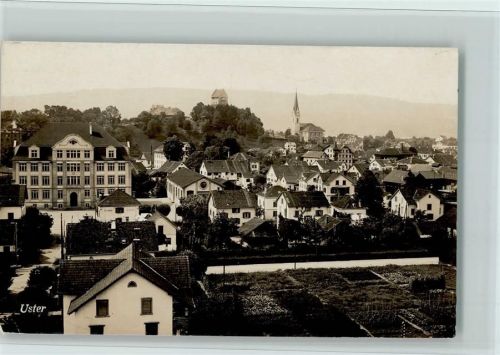 8610 Uster Nossikon 1921 Foto AK Teilansicht, gute Erhaltung AK