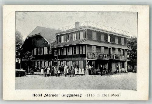 3158 Guggisberg 1908 Foto AK Hotel Sternen