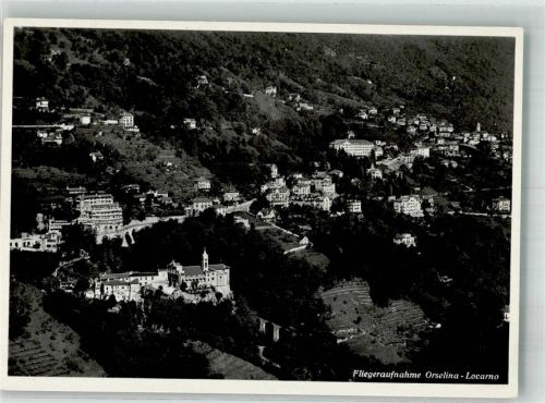 6644 Orselina 1934 Foto AK Fliegeraufnahme