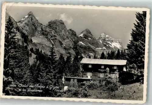 1882 Gryon 1958 Foto AK Pension Chalet des Belges
