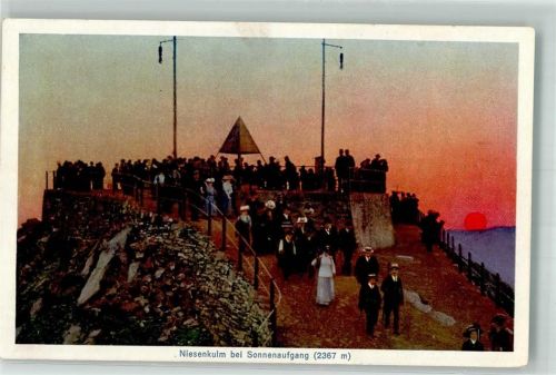 Niesen Foto AK Aussichtspunkt Niesen-Kulm Sonnenaufgang