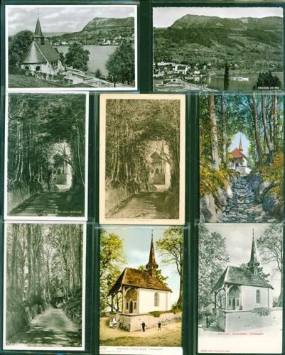 Küssnacht am Rigi überwiegend Tellskapelle + Gedächtniskapelle Lot mit 14 AK, ca. 1903-1952; überwiegend gute Erhaltung, teils gelaufen Sammlung Schweiz Kleinposten bis 20