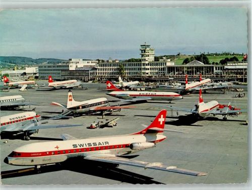 1961 - Flugfeld mit vielen Flugzeugen AK