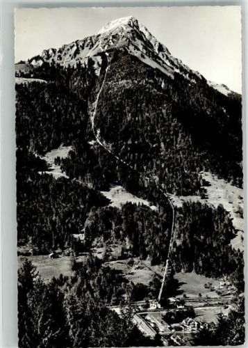 Niesen 1953 Foto AK Bergbahn Bahnhof Talstation Niesenbahn