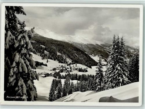 7076 Parpan - Sommer- und Winterkurort Winter schneebedeckte Bäume
