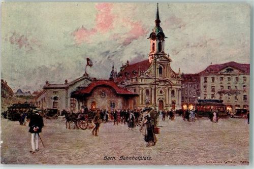 3000 Bern Berne - Bahnhofplatz sign. Stein