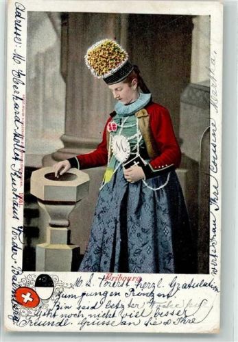 1901 Gebrauchsspuren Lithographie Verlag Guggenheim Nr.10051