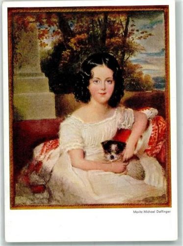 sign. Dalfinger, M.M. Kinderbildnis der Fürstin Ida Schwarzenberg Adel Liechtenstein Künstlerkarte