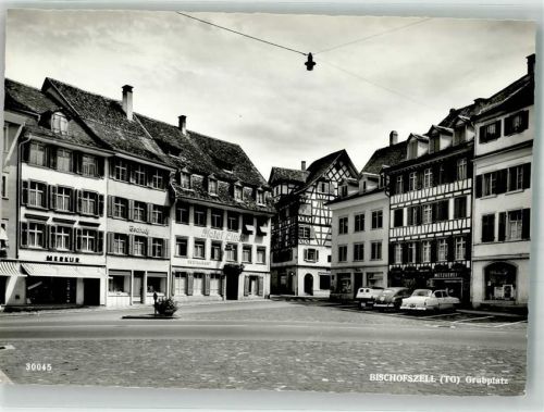 9220 Bischofszell Foto AK Hotel Linde Auto Grubplatz