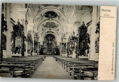 8462 Rheinau 1907 - Inneres der Klosterkirche