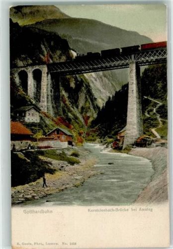 6474 Amsteg - Gotthardbahn Kerstelenbach Brücke