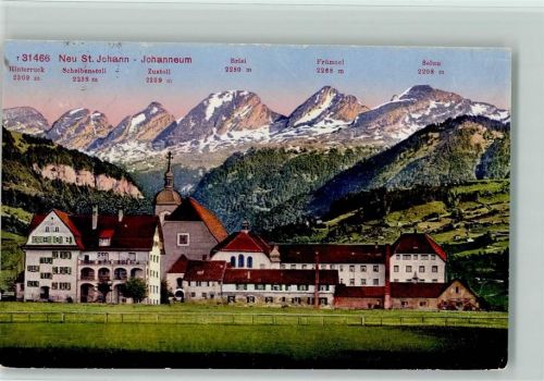 9652 Neu St. Johann 1923 - Johanneum Hinterrück Scheibenstoll Zustoll Brisi Frümsel Selun