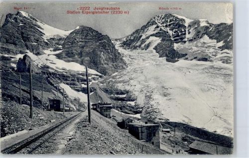 3823 Eigergletscher 1910 - Bergbahn Bahnhof Eigergletscher Jungfraubahn