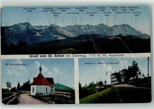 St Anton Oberegg Gebrauchsspuren St Antons Kapelle Gasthaus zum Alpenhof