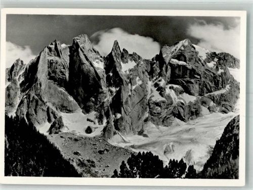 7606 Promontogno 1933 Foto AK Sciora-Gruppe Bergell