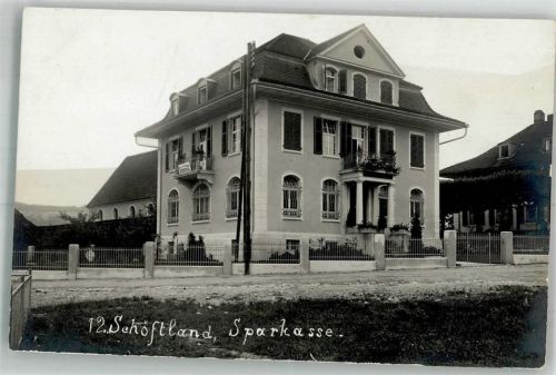5040 Schöftland 1912 Foto AK Sparkasse