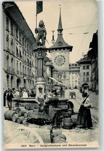 3000 Bern Berne - Bärenbrunnen Zeitglockenturm Marktszene