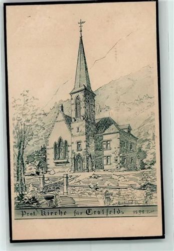 6472 Erstfeld 1899 Künstlerkarte Protestantische Kirche