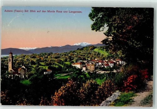 6999 Astano 1917 - Blick auf den Monte Rosa und Langensee