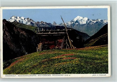 3987 Riederalp - Mischabelgruppe Matterhorn Weisshorn phot. J. Gaberell 6927