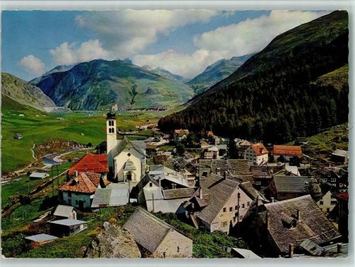 6493 Hospental - Hospental gegen Andermatt und Oberalp