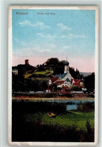 9424 Rheineck - 1913 Kirche und Burg