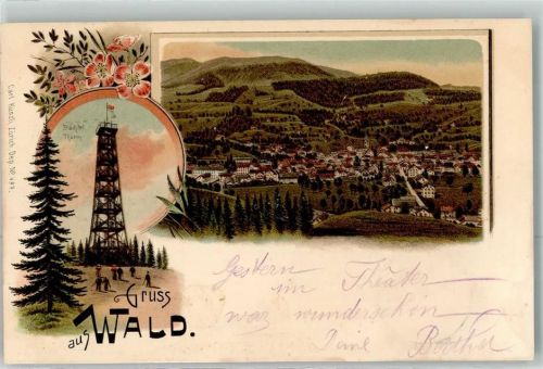8636 Wald ZH 1900 Lithographie Bachtel Turm Verlag Künzli Nr 487