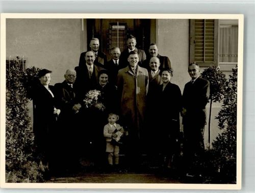 9545 Wängi 1955 Privatfoto AK Familienfoto Pfarrer Peier Ort handschriftlich